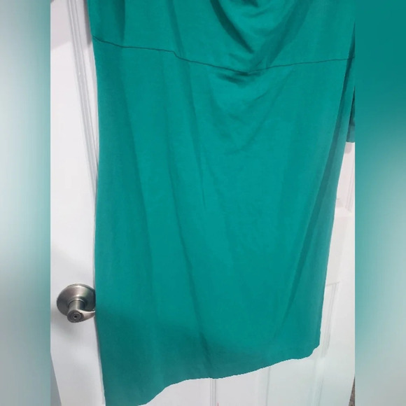 NWOT J. Crew Factory Green Cowl Neck 3/4 Sleeve Dress in Size XL - Picture 5 of 8